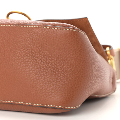 Valentino Garavani Pebbled Calfskin Small VRing Shoulder Bag Saddle Brown 9 of 9