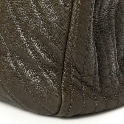 Chanel Calfskin Chevron Quilted XXL Travel Flap Bag Khaki 11 of 14