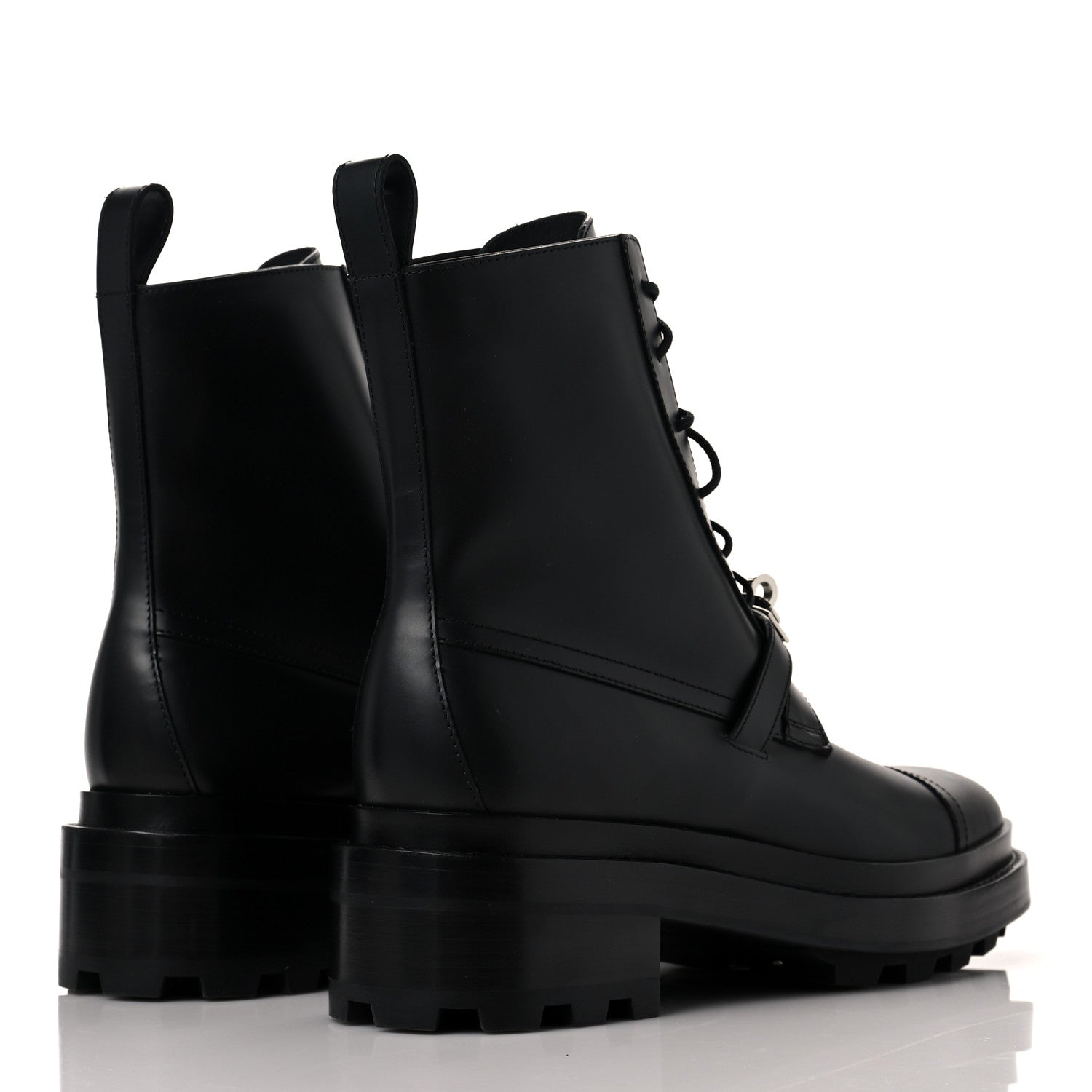 Hermes Glossed Calfskin Funk Ankle Boots 37 Black 4 of 7
