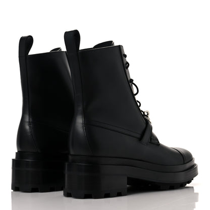 Hermes Glossed Calfskin Funk Ankle Boots 37 Black 4 of 7
