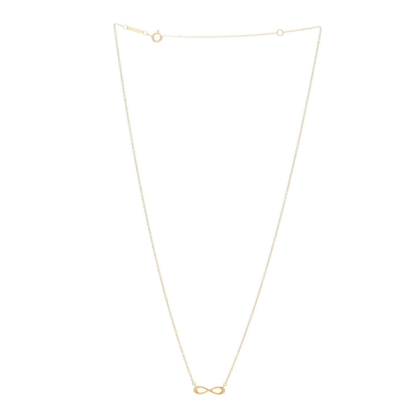 18K Yellow Gold Infinity Pendant Necklace