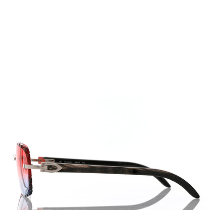 Cartier Metal Horn Square Sunglasses Pink Blue 3 of 9