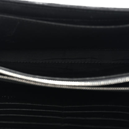 Gucci Sakai Be Green Calfskin Diagonal Stitched Blondie Wallet on Chain Black 11 of 34