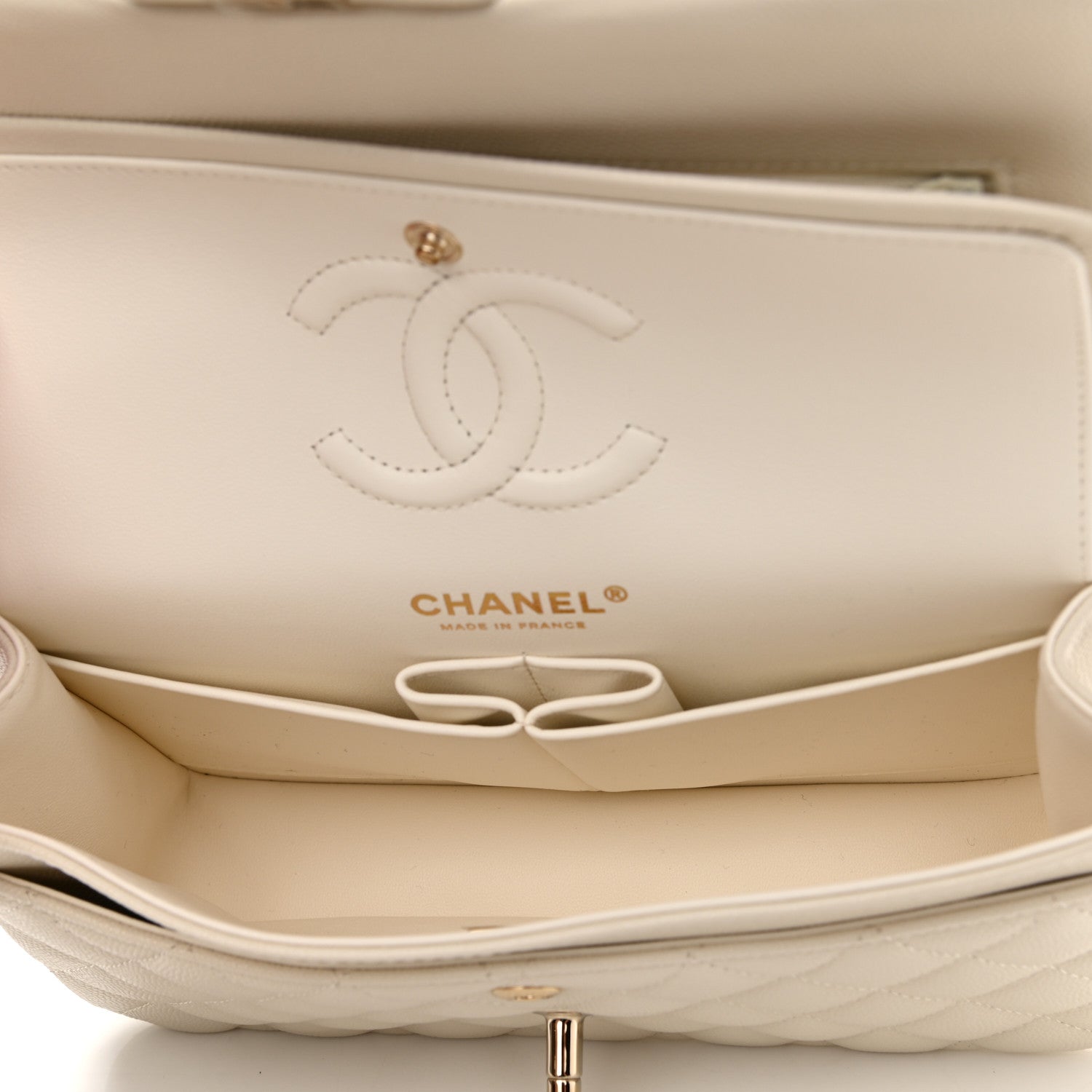 Chanel Caviar Quilted Small Double Flap White 5 of 11