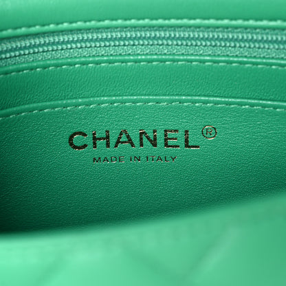 Chanel Lambskin Quilted Mini Square Flap Green 6 of 10