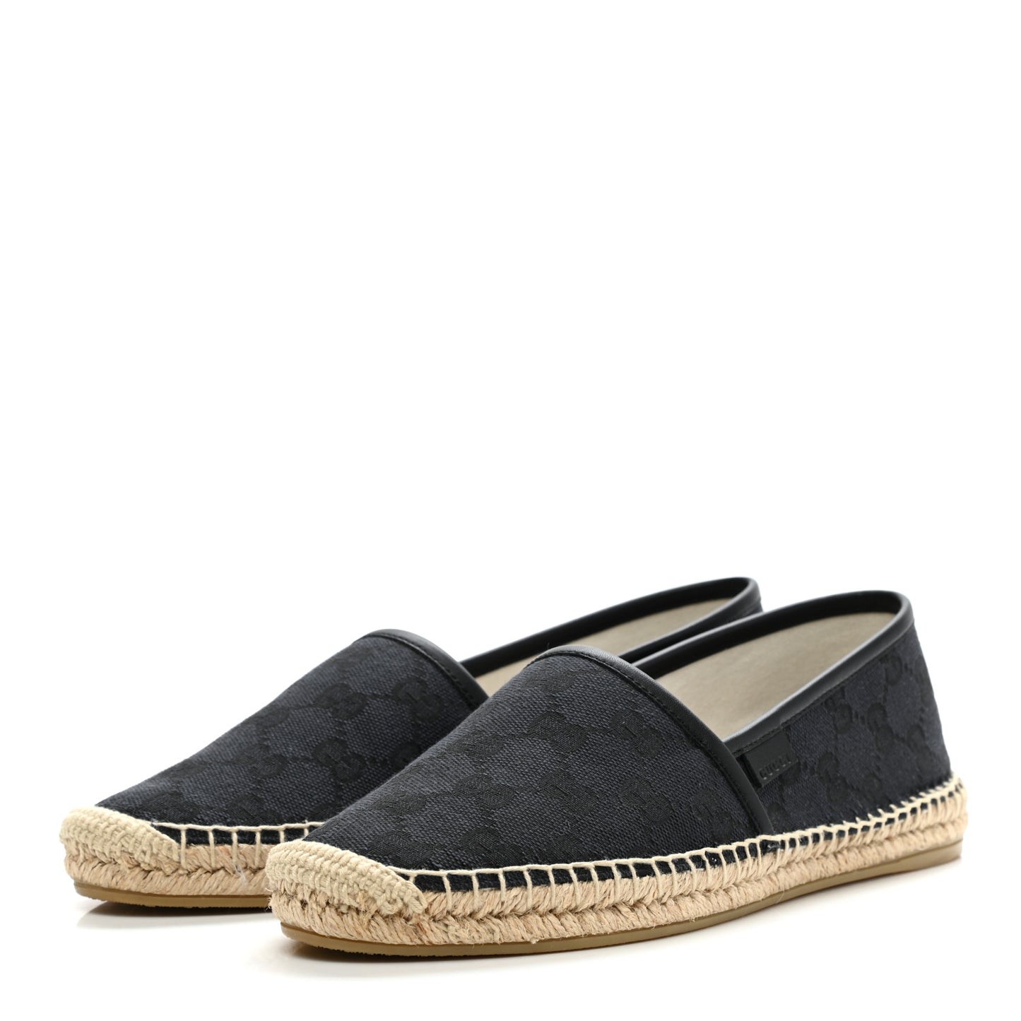 Monogram Espadrilles 38 Black