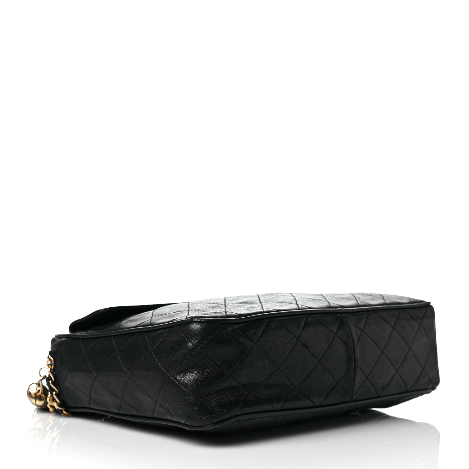 Chanel Lambskin Quilted CC Tassel Camera Case Black 3 of 10