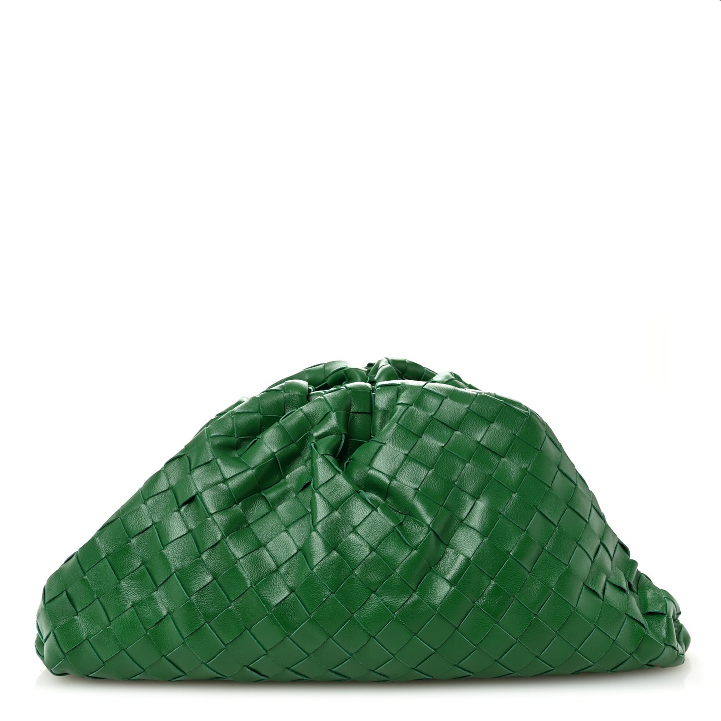 Nappa Maxi Intrecciato The Pouch Oversized Clutch Raintree
