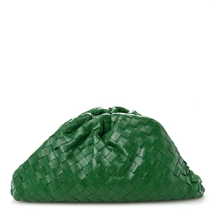 Bottega Veneta Nappa Maxi Intrecciato The Pouch Oversized Clutch Raintree 1 of 10