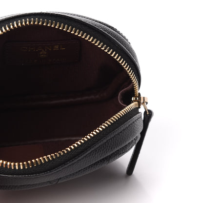 Chanel Caviar Quilted Zip Around Classic Coin Purse Black 7 of 9