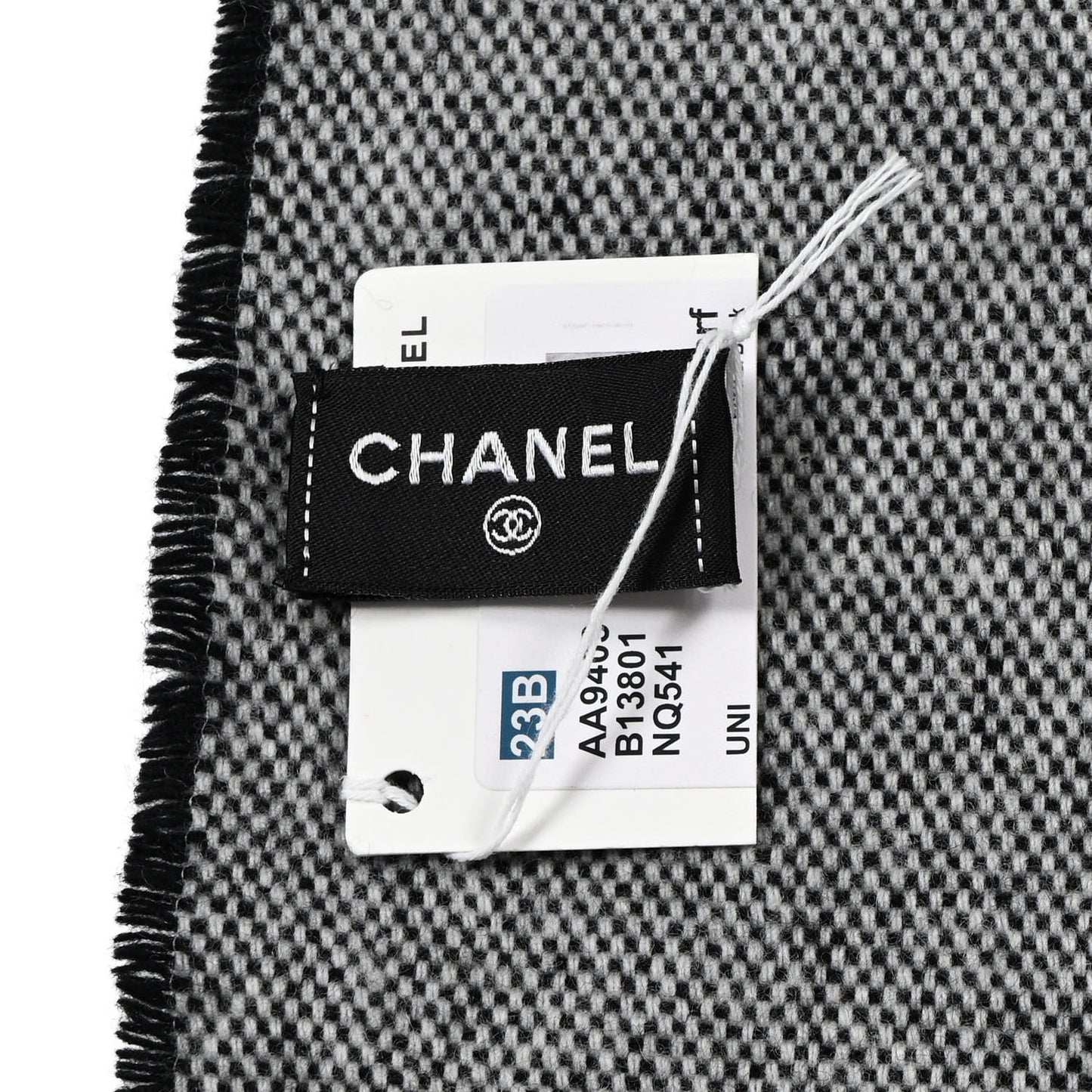 Cashmere CC Fringe Scarf Grey