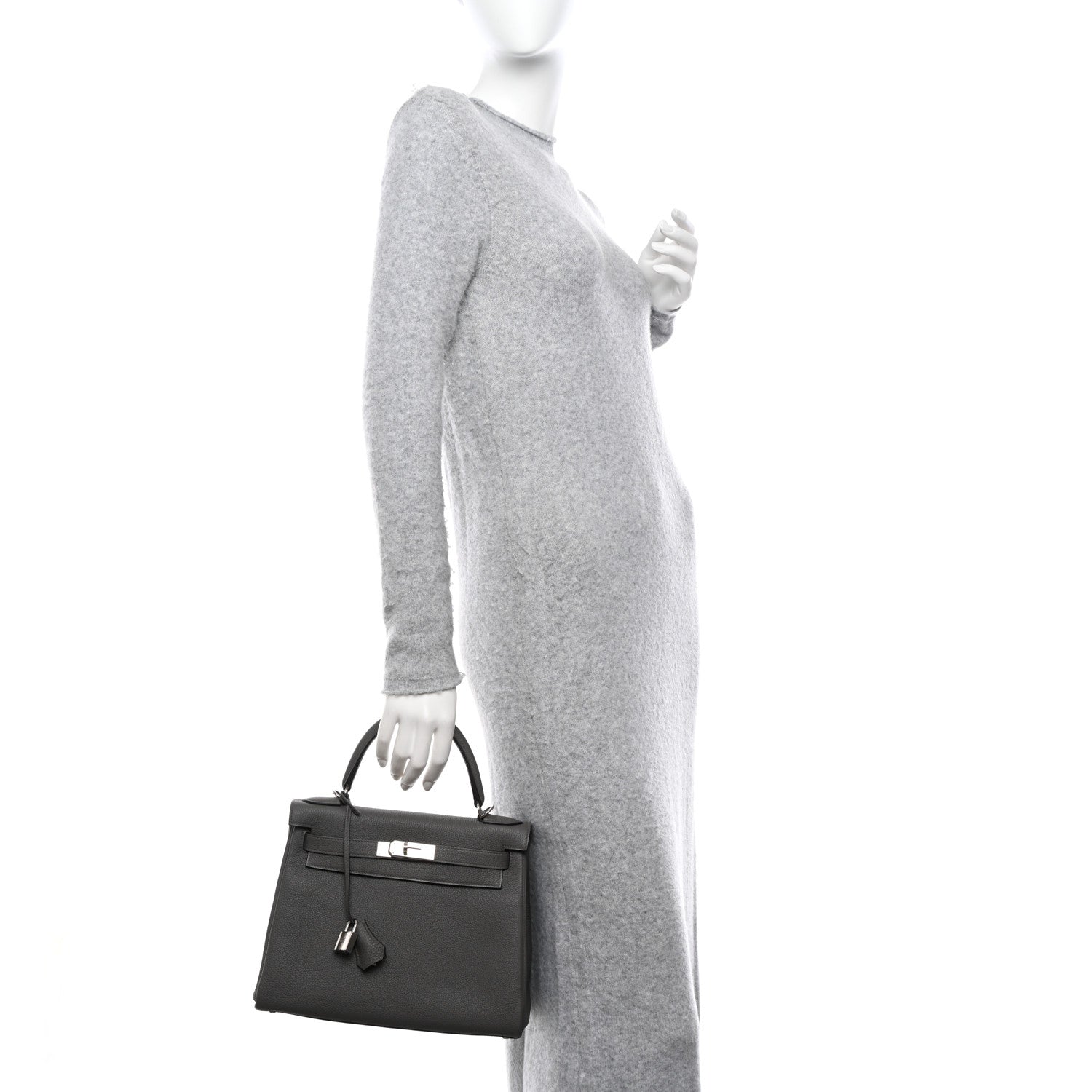 Hermes Togo Kelly Retourne 28 Etain 2 of 14