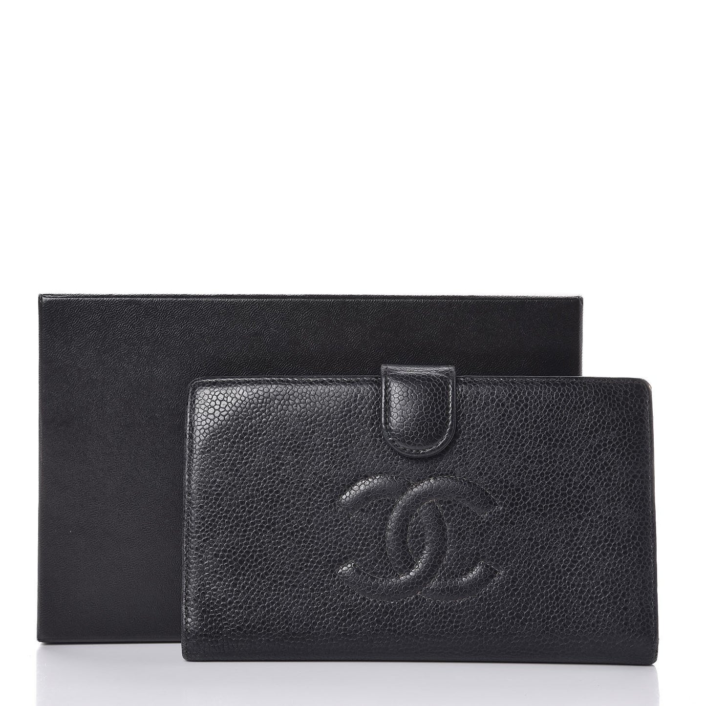 Caviar Timeless CC French Wallet Black