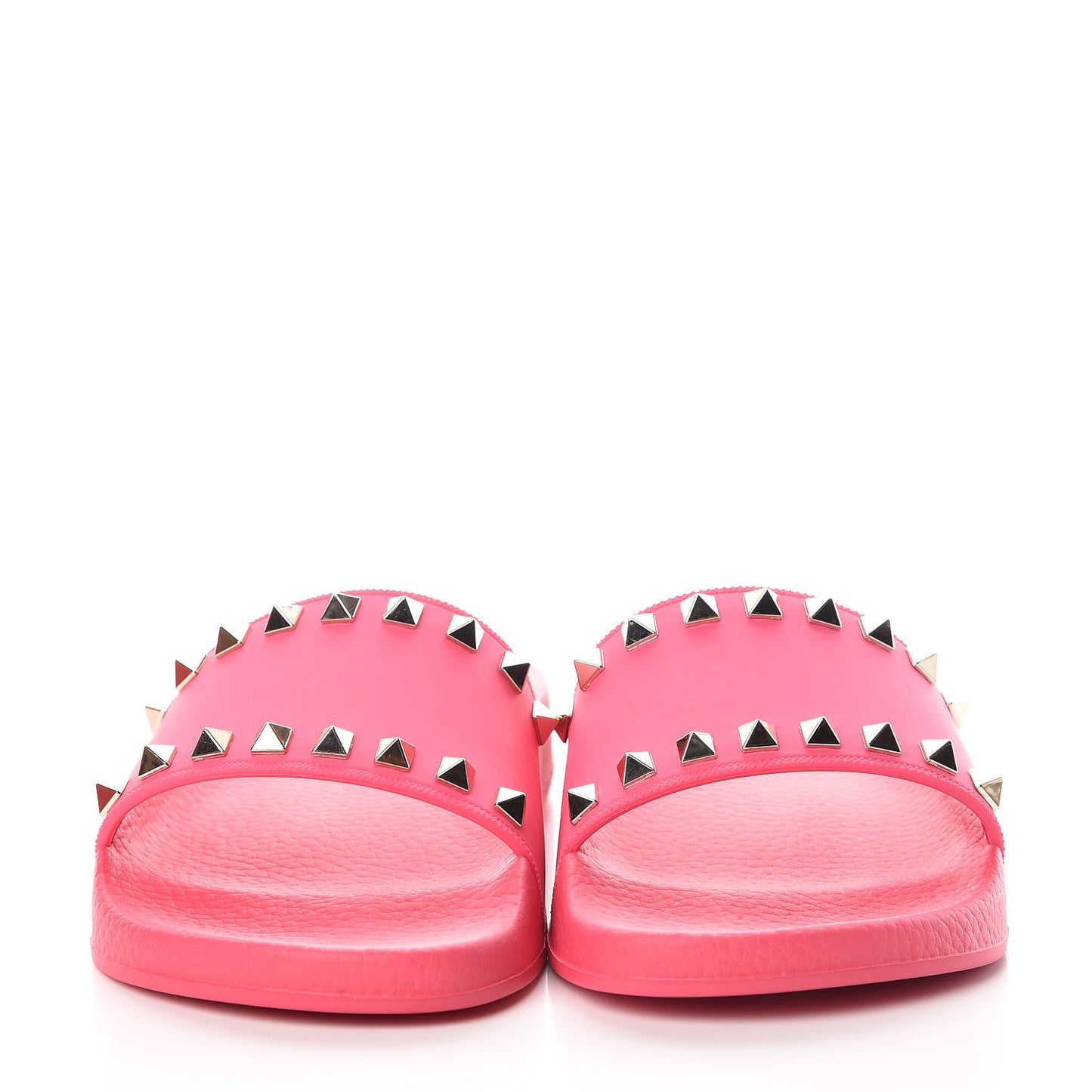 Rubber Rockstud Slide Sandals 36 Shadow Pink