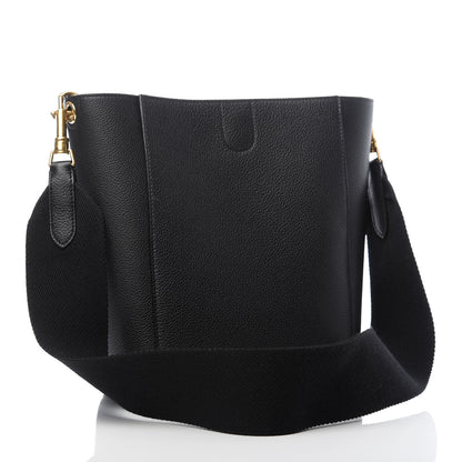 Celine Soft Grained Calfskin Small Sangle Bucket Bag Black 2 of 7