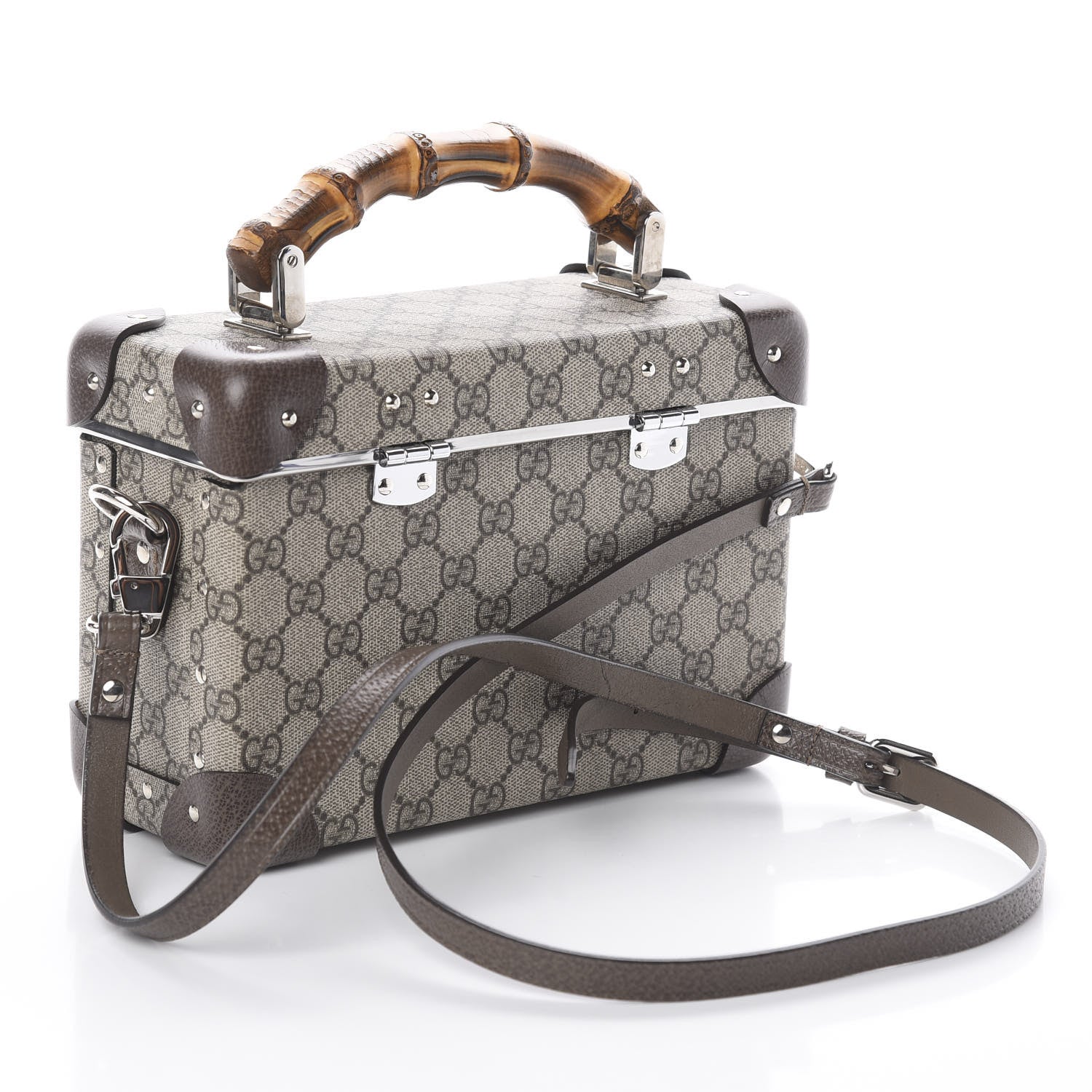 【入手困難】GUCCI×グローブトロッター ビューティーケース Gucci GG Supreme Monogram Globe-Trotter Beauty Case Brown 583465