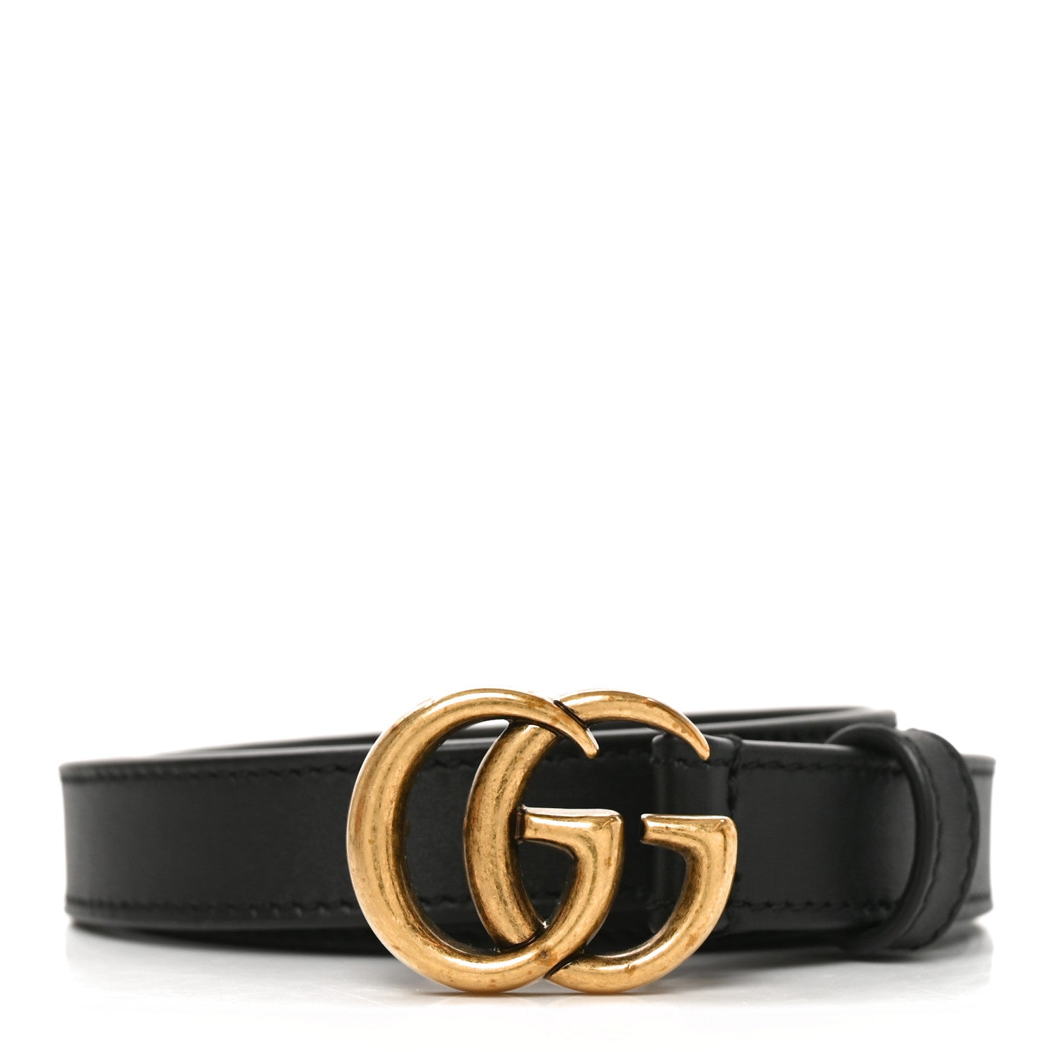 Gucci Calfskin Double G 20mm Belt 85 34 Black 1 of 5