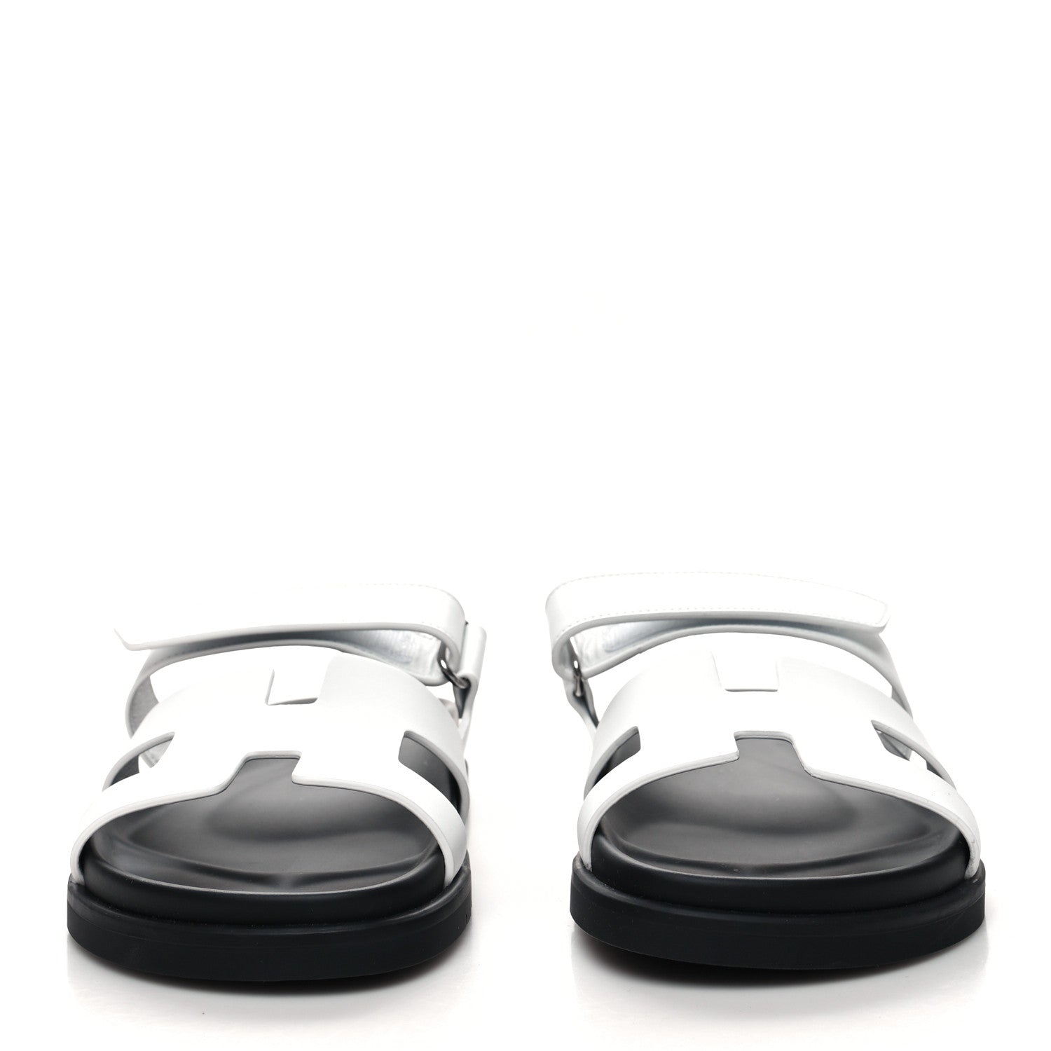 Hermes Calfskin Womens Chypre Sandals 38.5 White 2 of 9