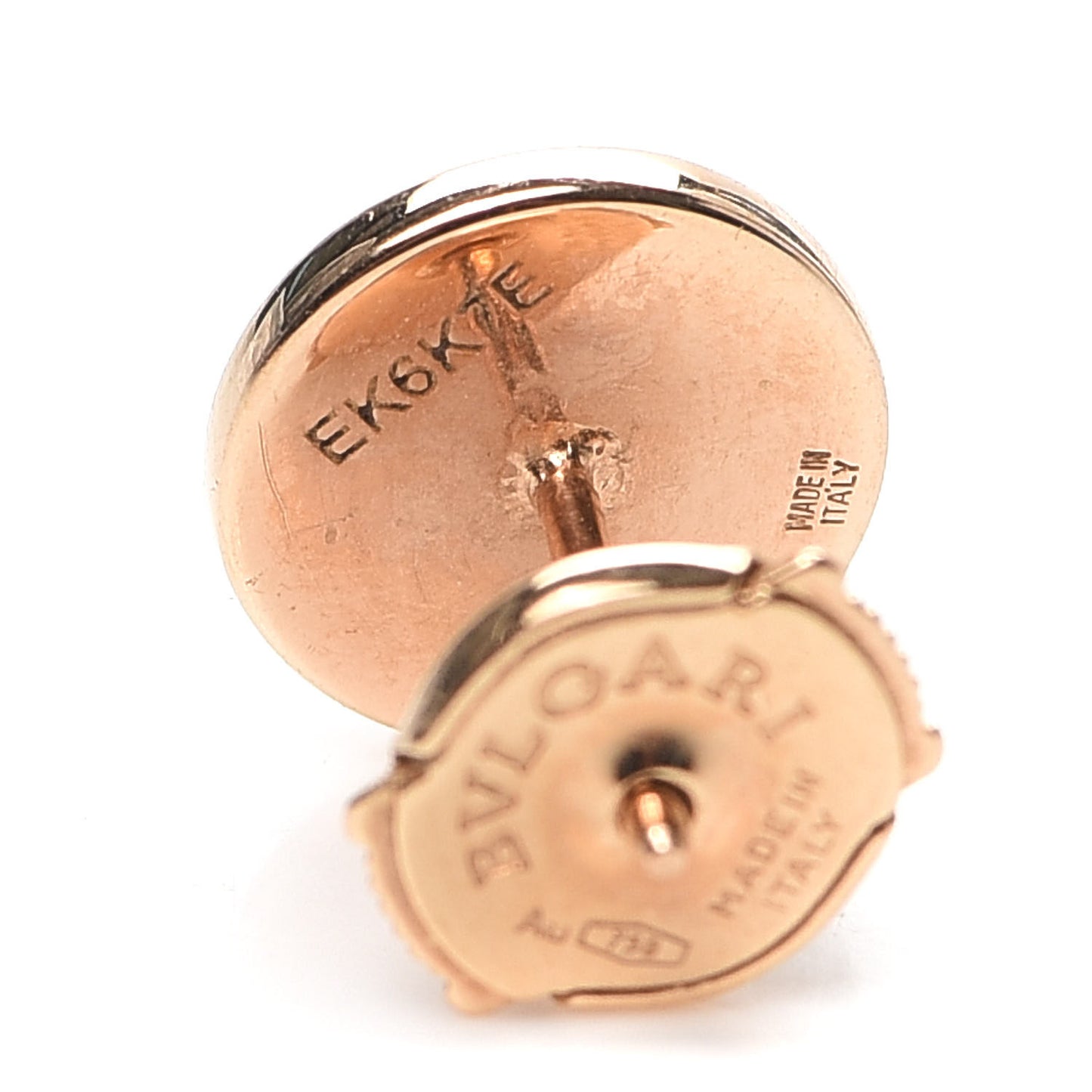 18K Rose Gold Mother of Pearl BVLGARI BVLGARI Stud Earrings