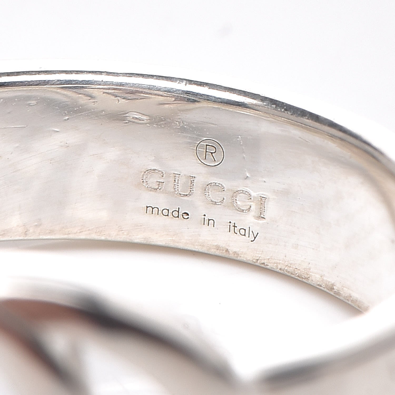 Gucci Sterling Silver Interlocking G Ring 51 5.75 4 of 4