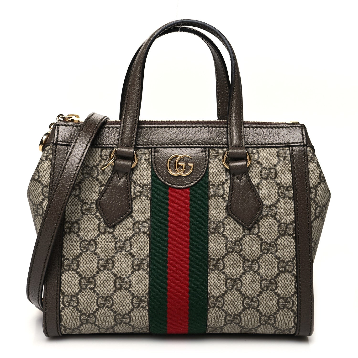 Gucci GG Supreme Monogram Small Ophidia Tote Bag Brown 1 of 14