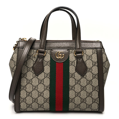 Gucci GG Supreme Monogram Small Ophidia Tote Bag Brown 1 of 14