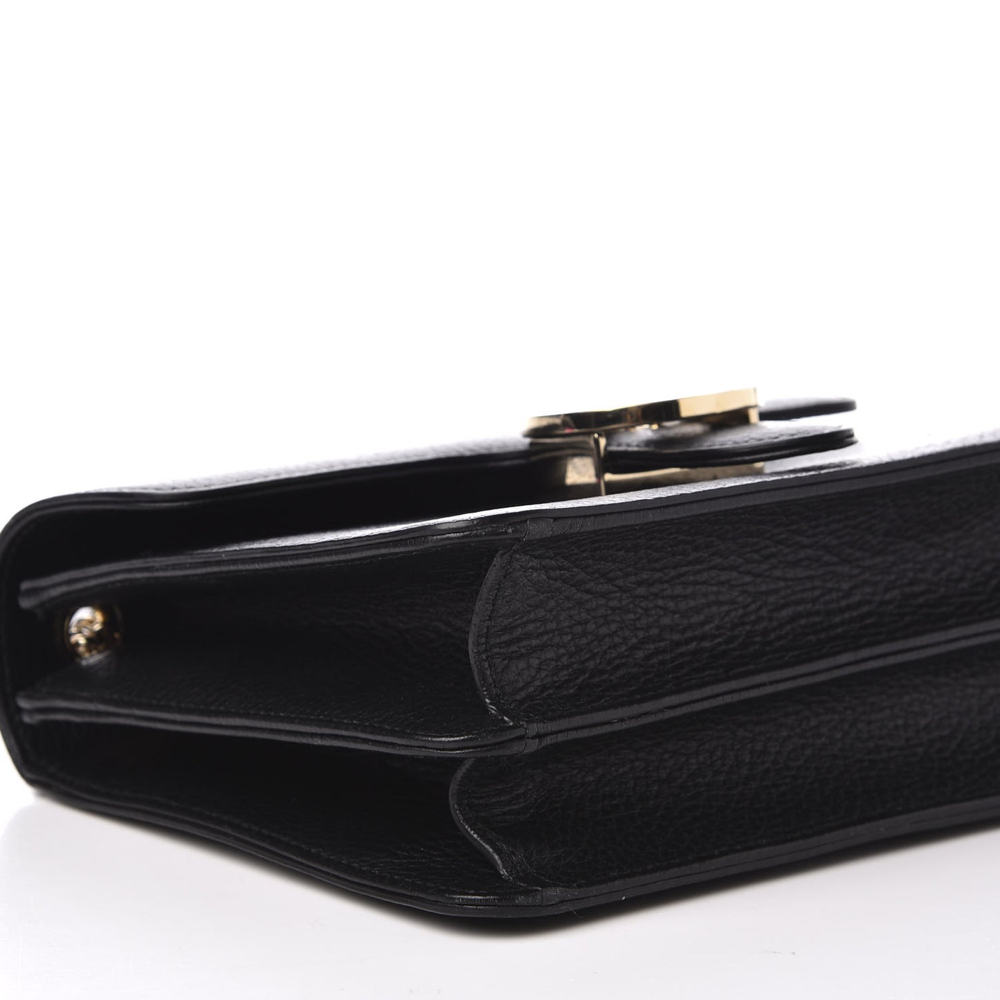 Dollar Calfskin Small Interlocking G Shoulder Bag Black
