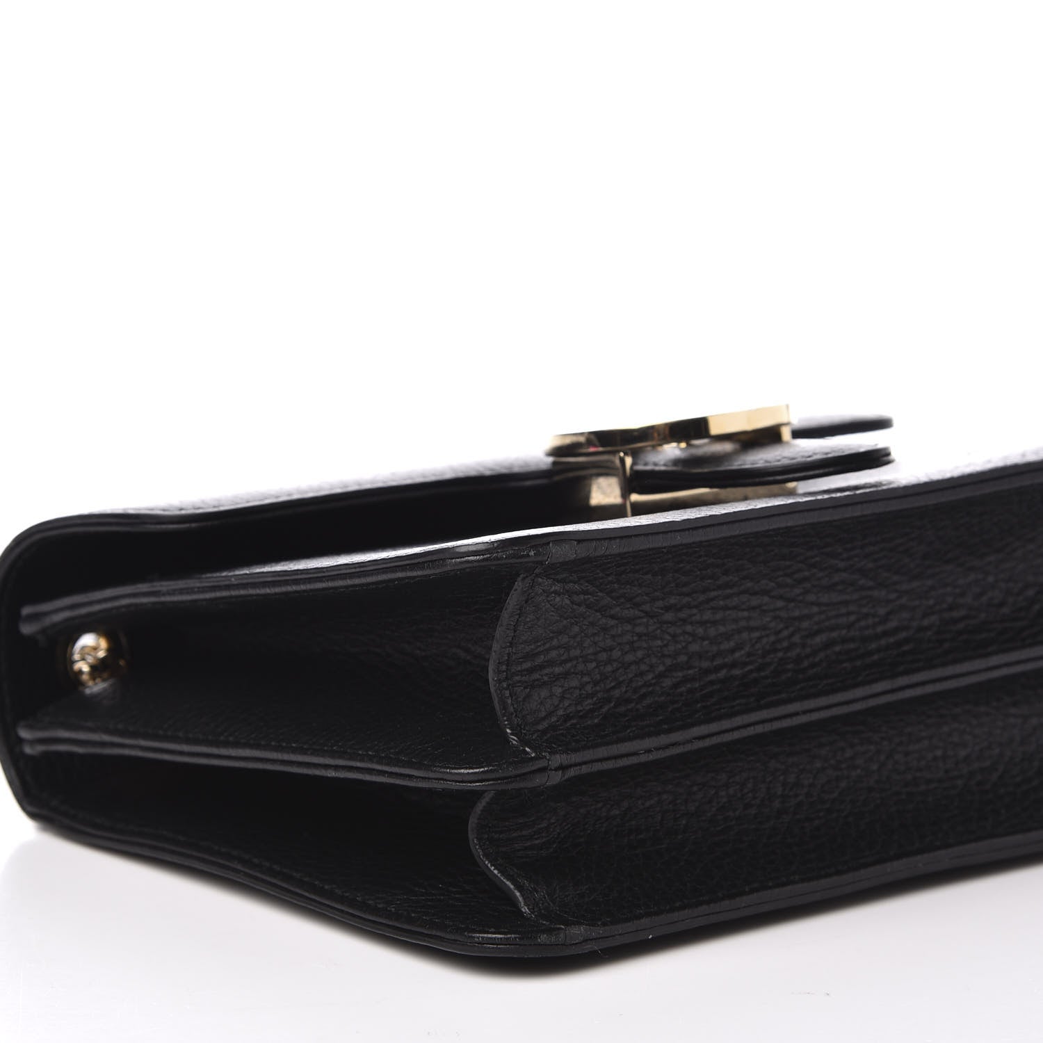 Gucci Dollar Calfskin Small Interlocking G Shoulder Bag Black 5 of 12