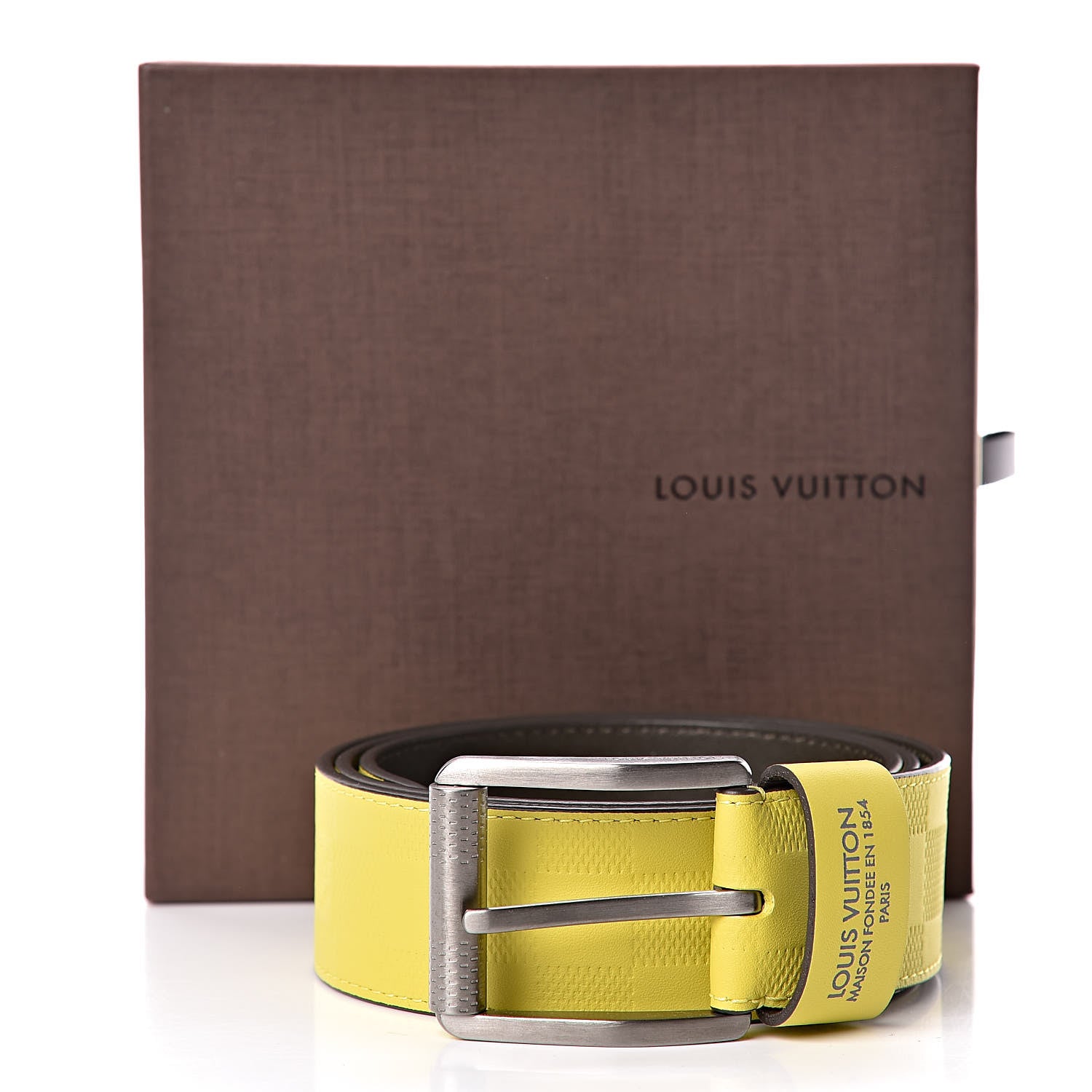Louis Vuitton Damier Infini 40mm Belt 90 36 Vert Acide 8 of 8