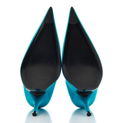Balenciaga Spandex Knife Pointed 110mm Pumps 36.5 Bleu Turquoise 5 of 15
