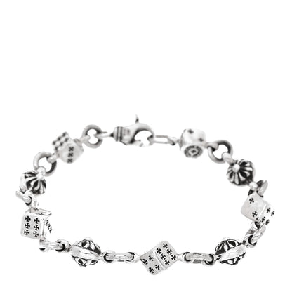 Chrome Hearts Sterling Silver Dice Cross Ball Bracelet 1 of 4