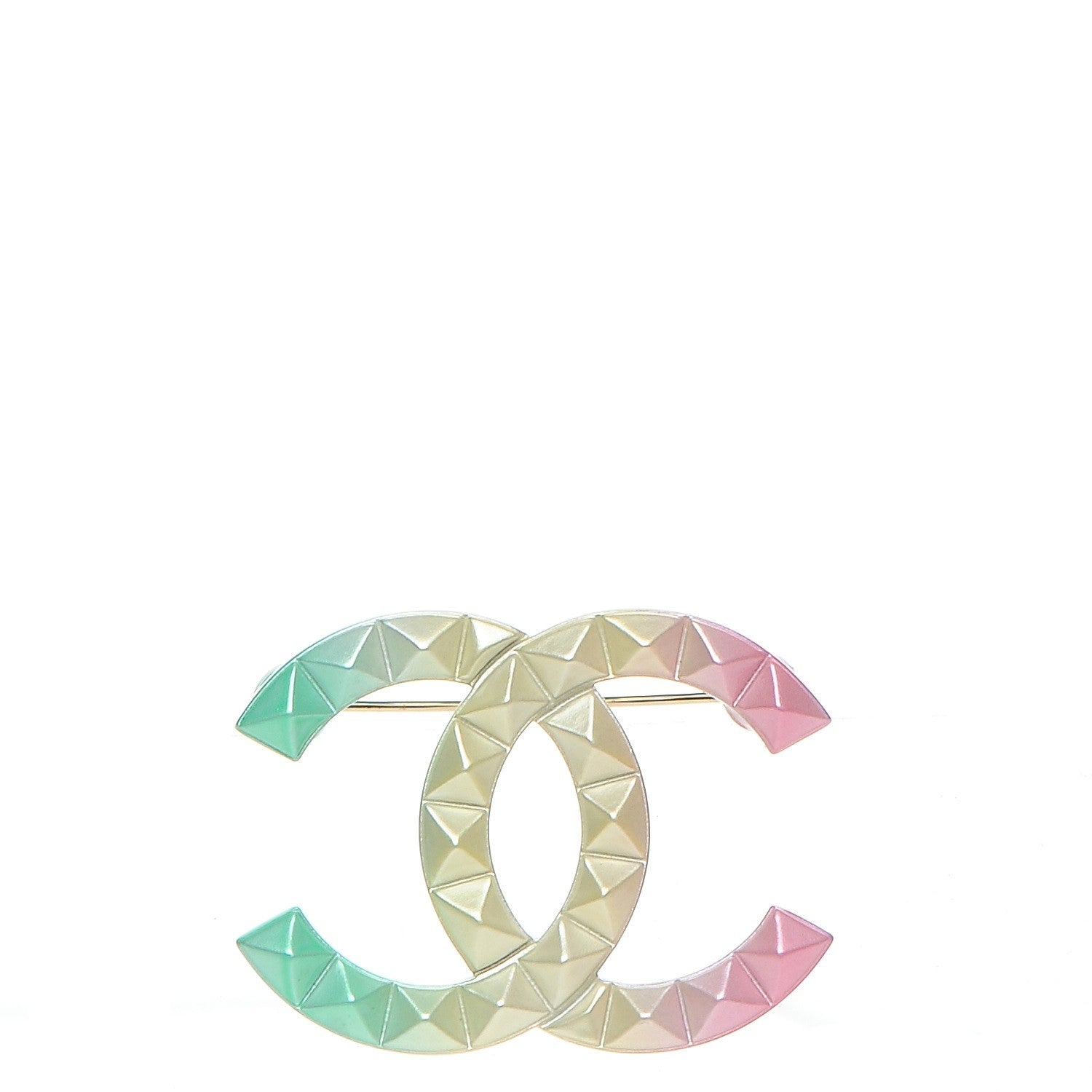 Chanel Metal Studded CC Rainbow Brooch Multicolor 1 of 5