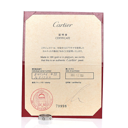 Cartier 18K White Gold 5.5mm LOVE Ring 58 8.25 5 of 5