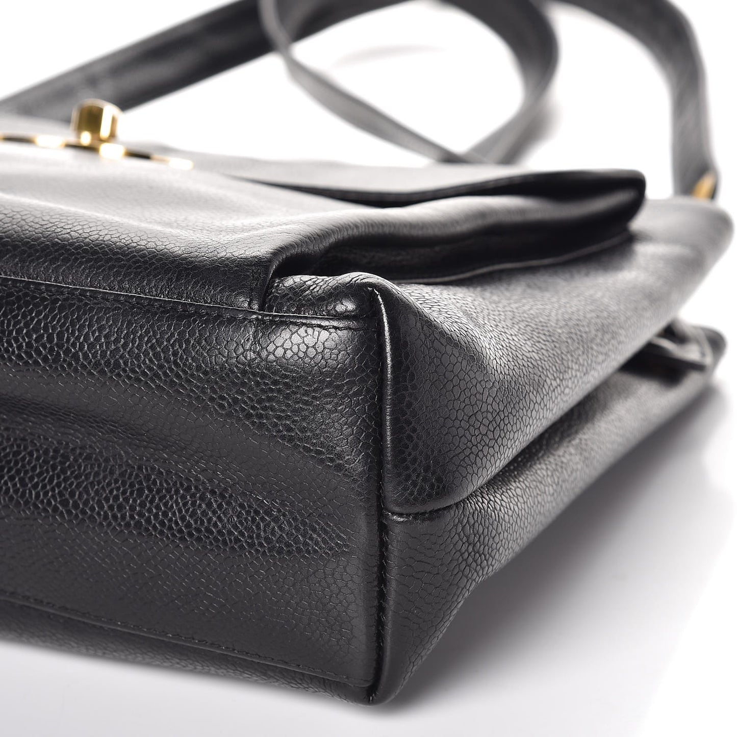 Caviar Flap Shoulder Bag Black