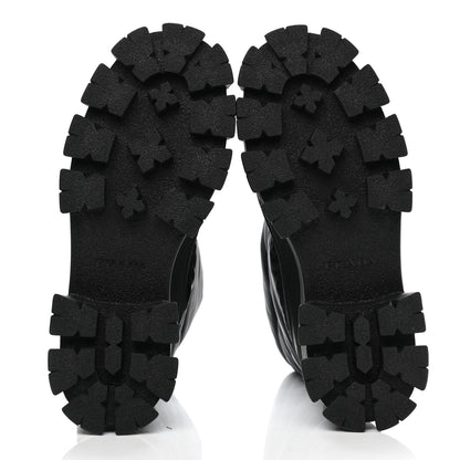 Prada Re-Nylon Gabardine Rubber Triangle Logo Padded Monolith Drawcord 55mm Snow Boots 39.5 Black 5 of 7