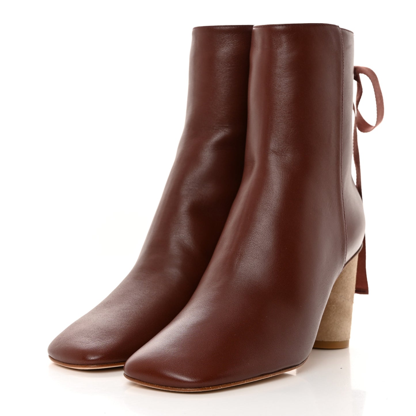 Calfskin Ankle Boots 80 37 Burgundy