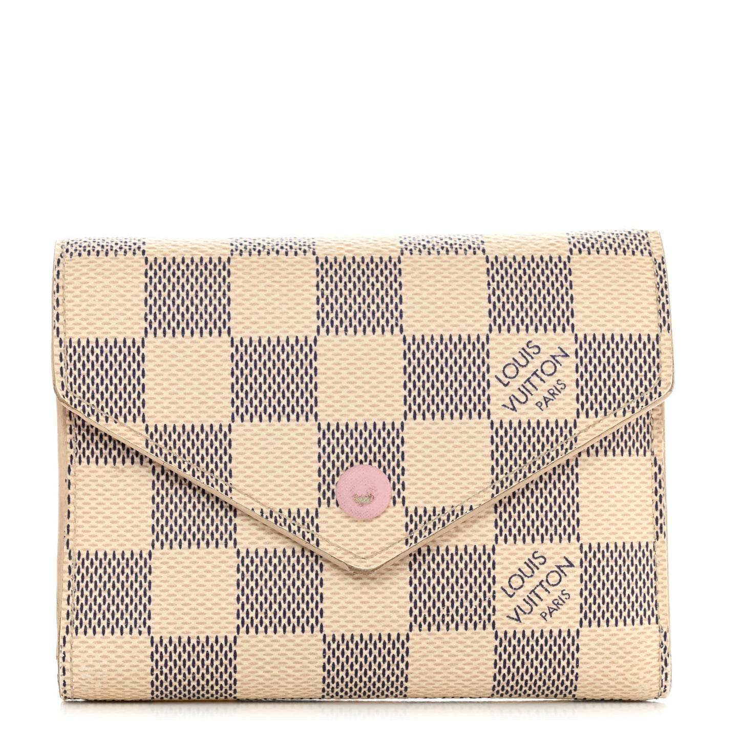 Damier Azur Victorine Wallet Rose Ballerine