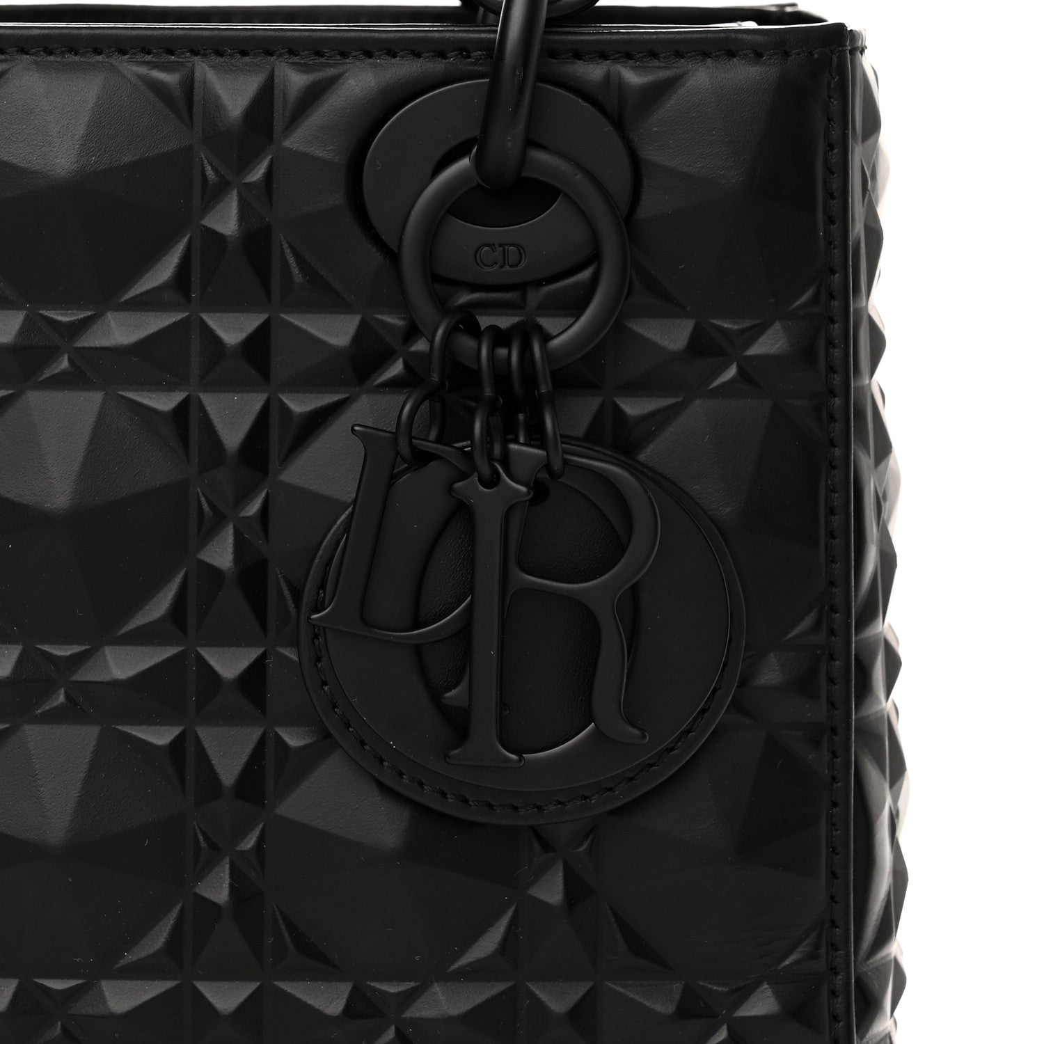 Christian Dior Calfskin Cannage Diamond Small My ABCDior Lady Dior Black 7 of 11