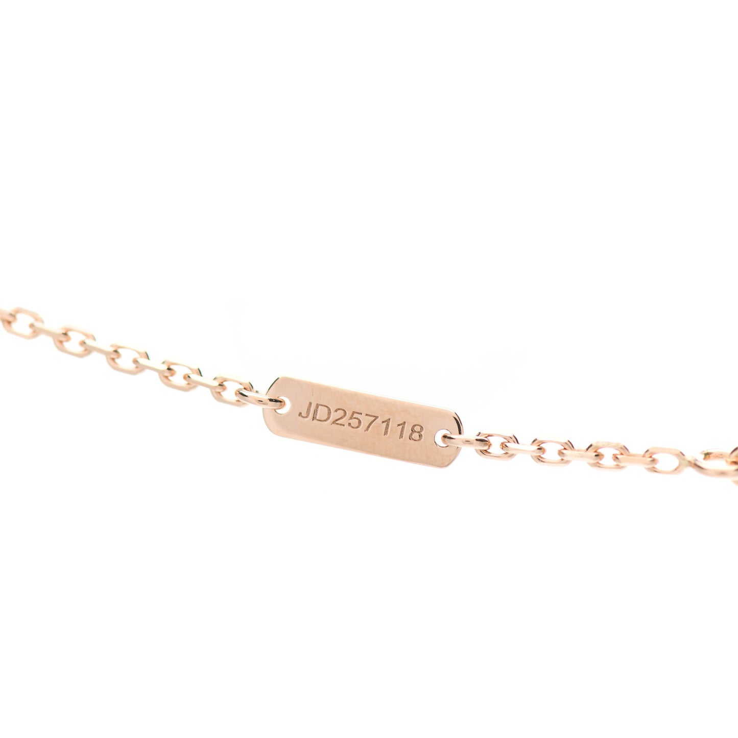 18K Rose Gold Diamond Small Frivole Pendant Pave Necklace