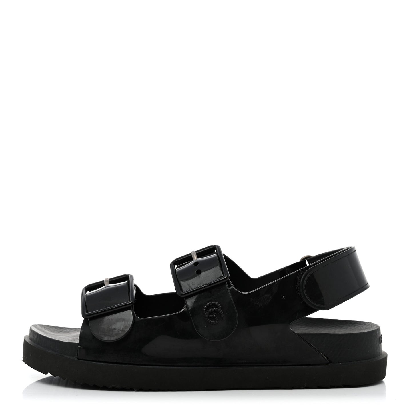 Rubber Mini Double G Womens Isla Dad Sandals 38 Black