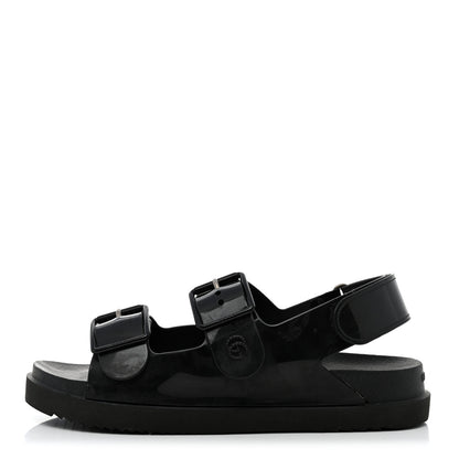 Gucci Rubber Mini Double G Womens Isla Dad Sandals 38 Black 1 of 11