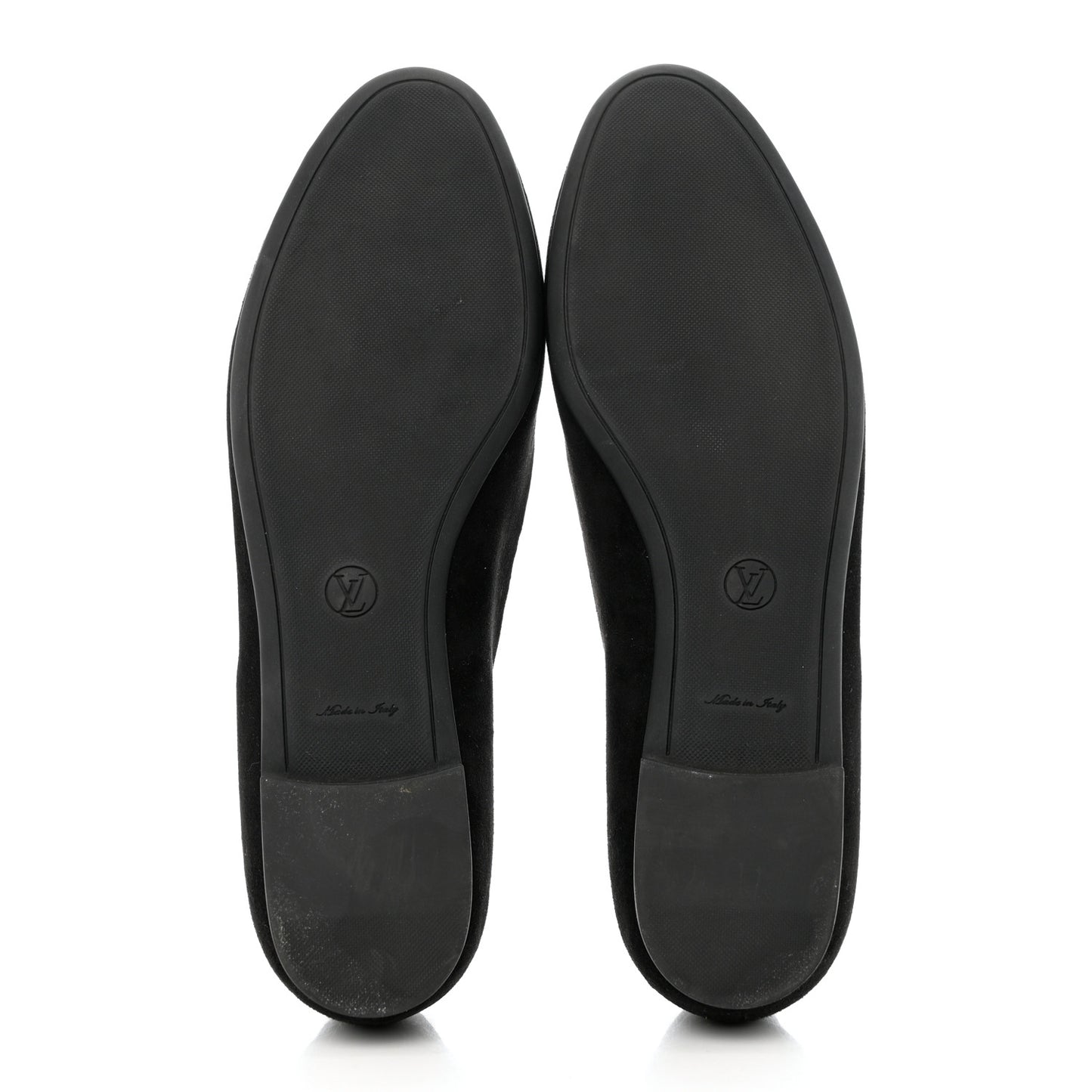Suede Monogram Uniformes Ballet Flats 40 Black