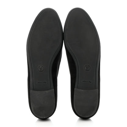 Louis Vuitton Suede Monogram Uniformes Ballet Flats 40 Black 5 of 10