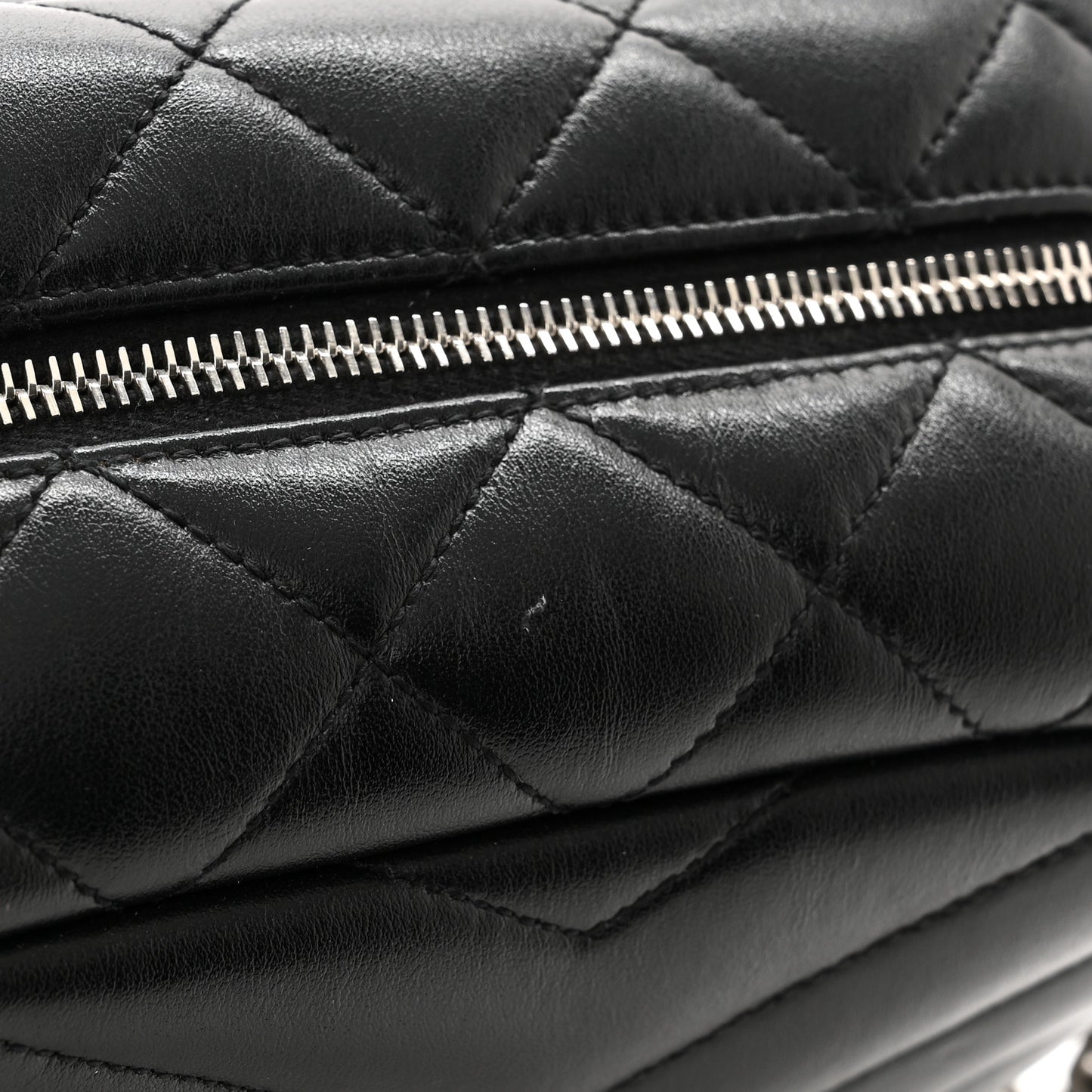Calfskin Y Quilted Monogram Small Loulou Bowling Bag Black