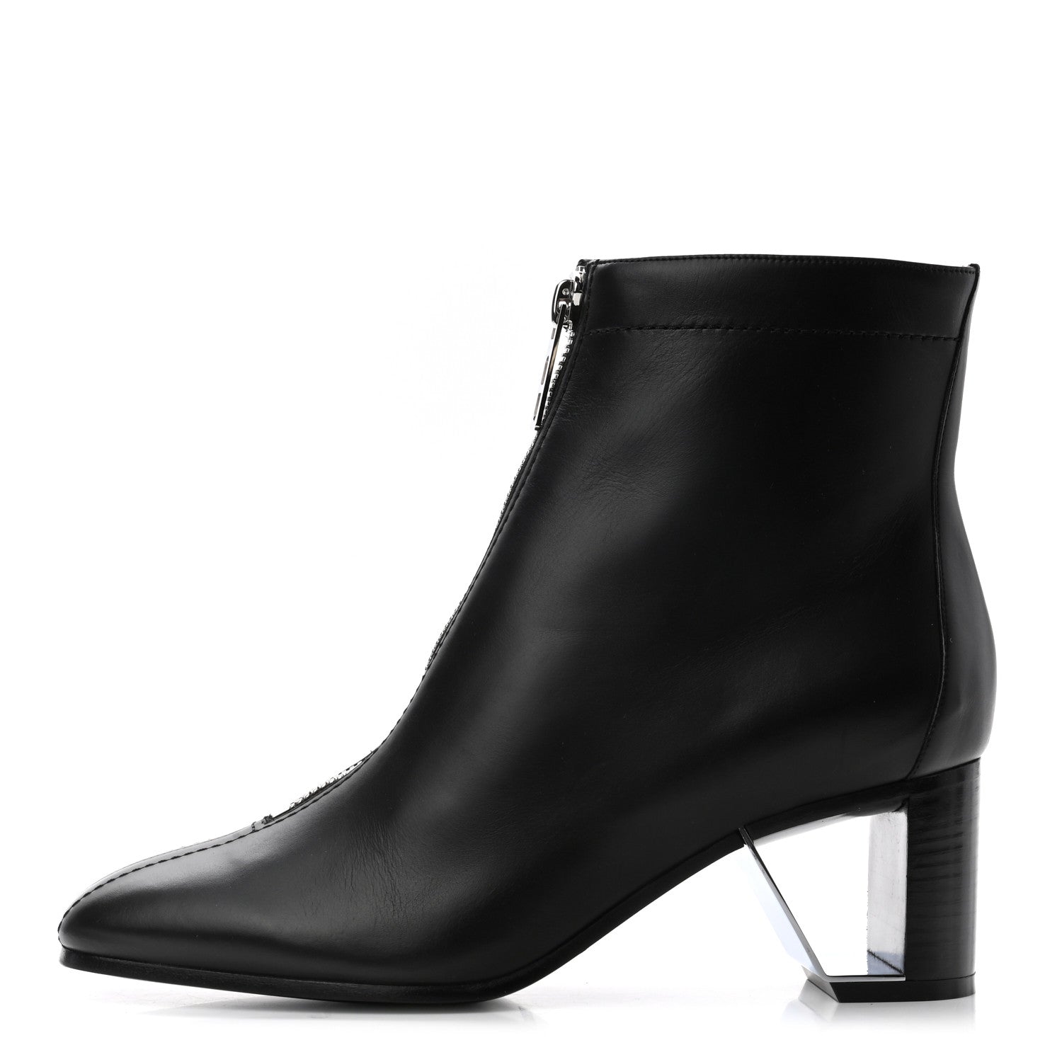 Hermes Calfskin Becky Ankle Boots 39 Black 1 of 8