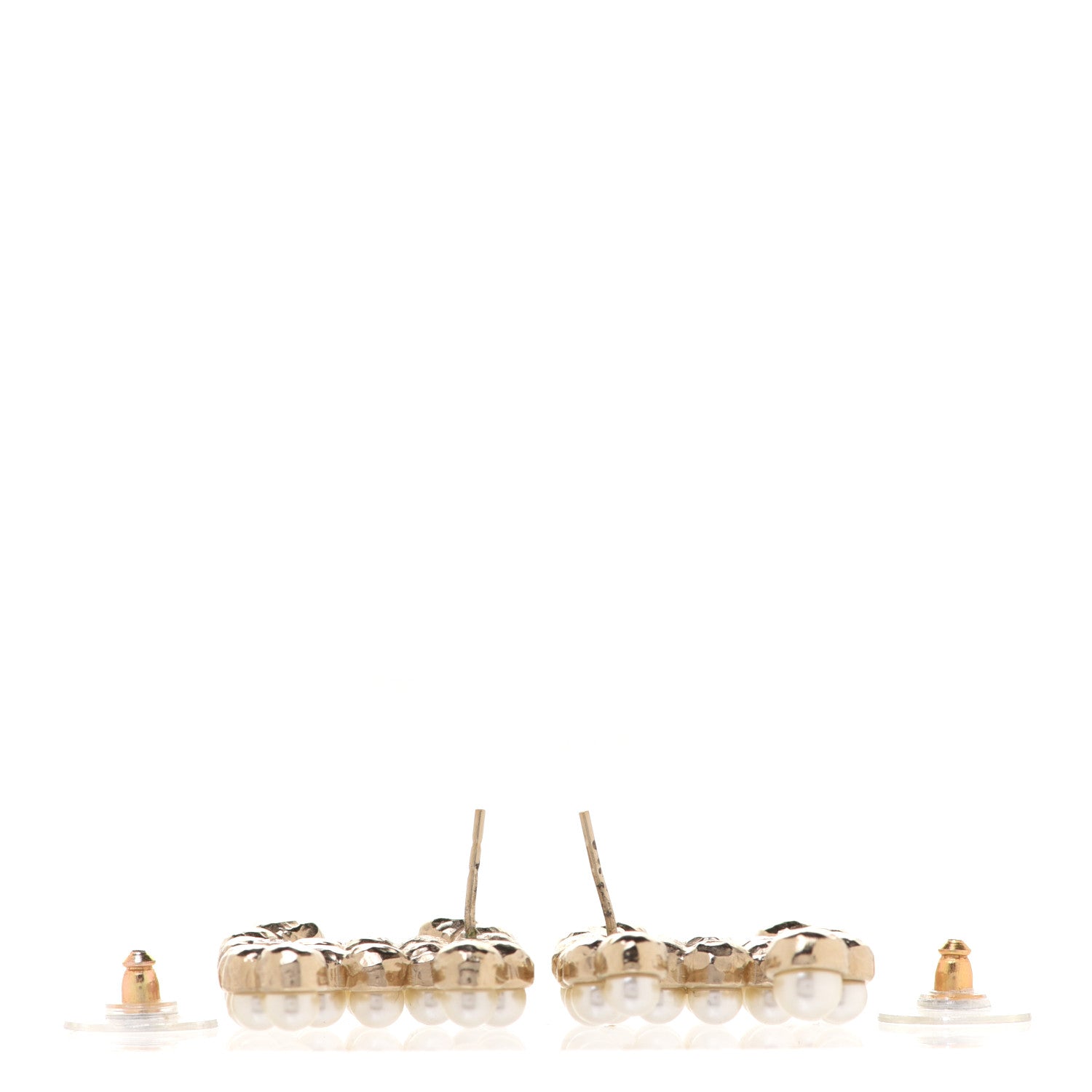 Chanel Pearl CC Earrings Light Gold 4 of 5