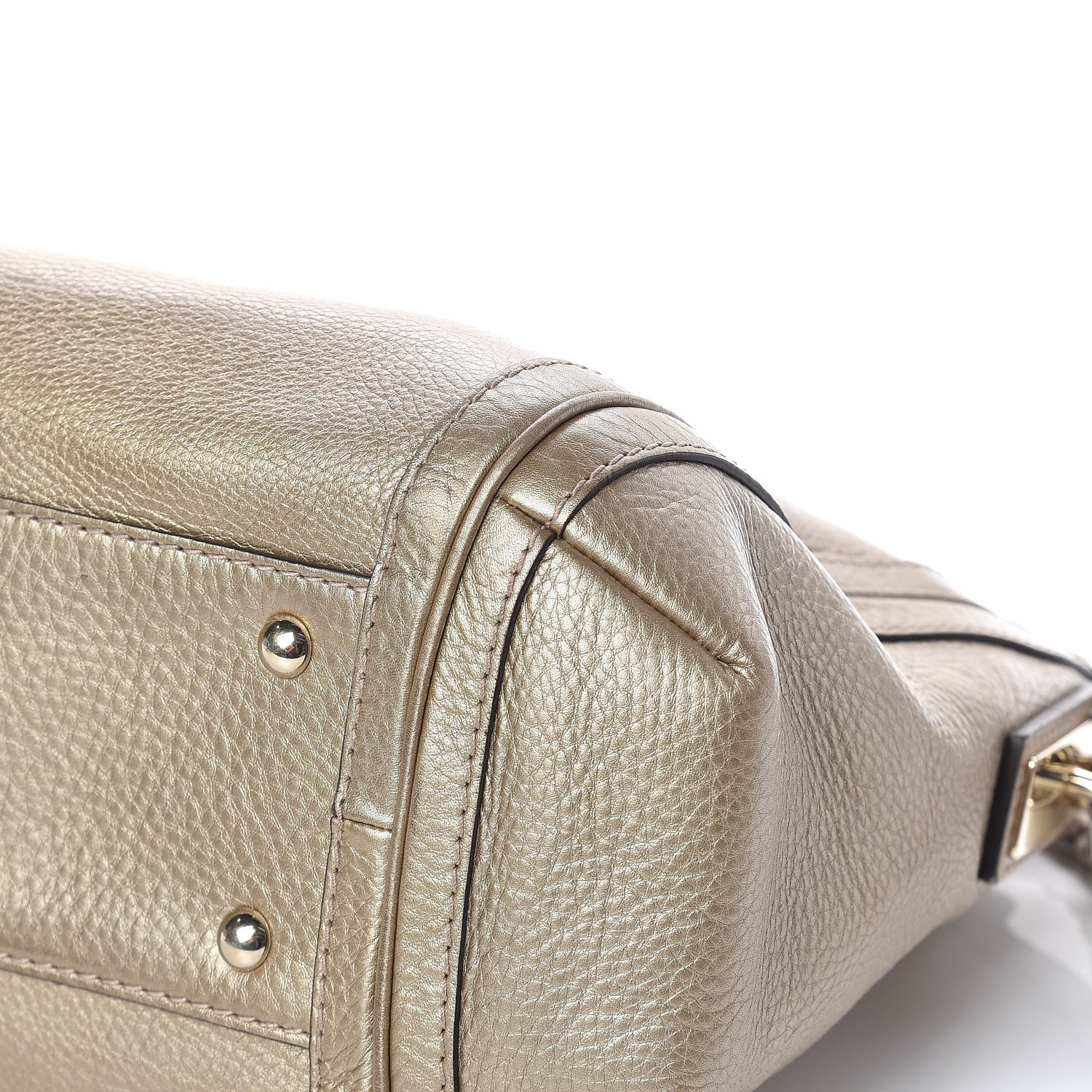 Gucci Metallic Pebbled Calfskin Medium Bella Hobo Gold 11 of 11