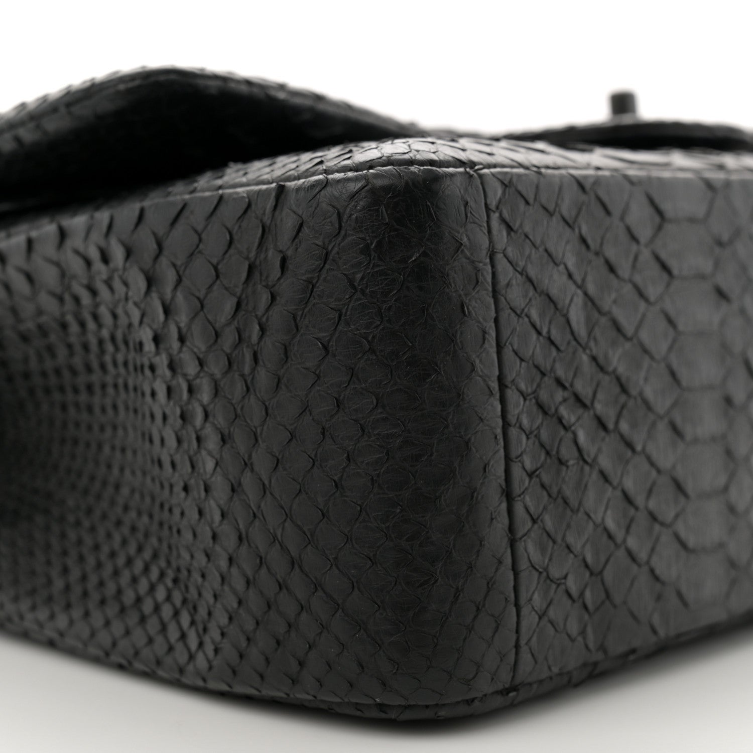 Chanel Snakeskin Jumbo Double Flap So Black 8 of 10