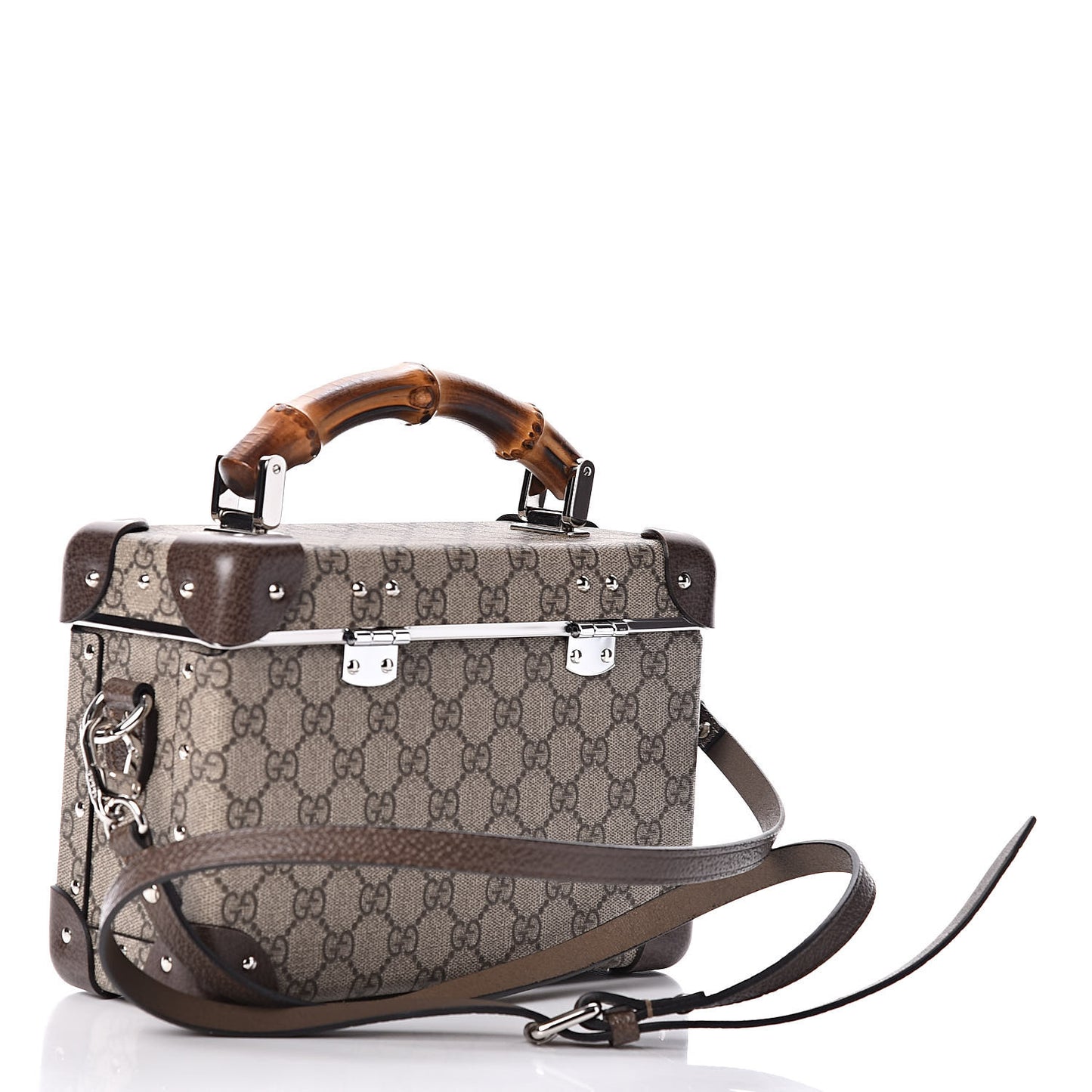 GG Supreme Monogram Globe-Trotter Beauty Case Brown