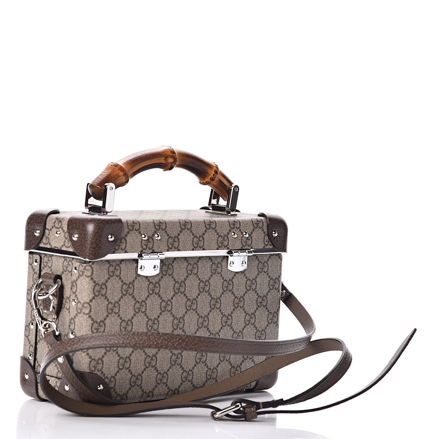 Gucci GG Supreme Monogram Globe-Trotter Beauty Case Brown 3 of 10